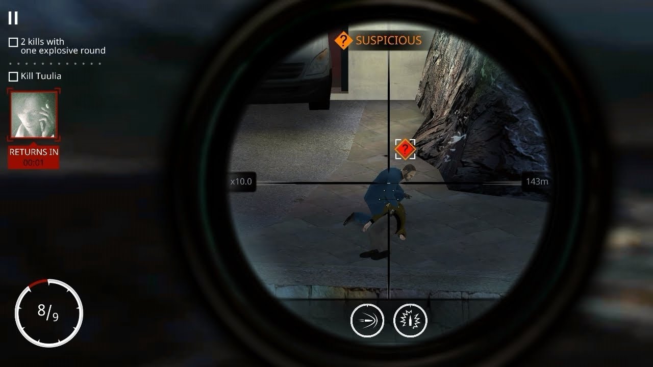 2 Kills with one explosive round | Hitman sniper chapter-2 mission-15 #sniper