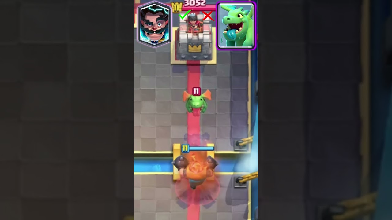ElectroWizard vs Baby Dragon #clashroyale