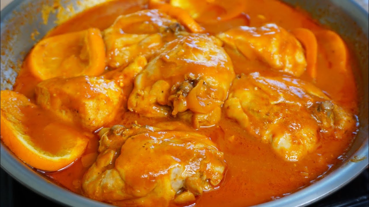 POLLO A LA NARANJA receta económica muy sabrosa y fácil de hacer (Receta para día de las madres) .