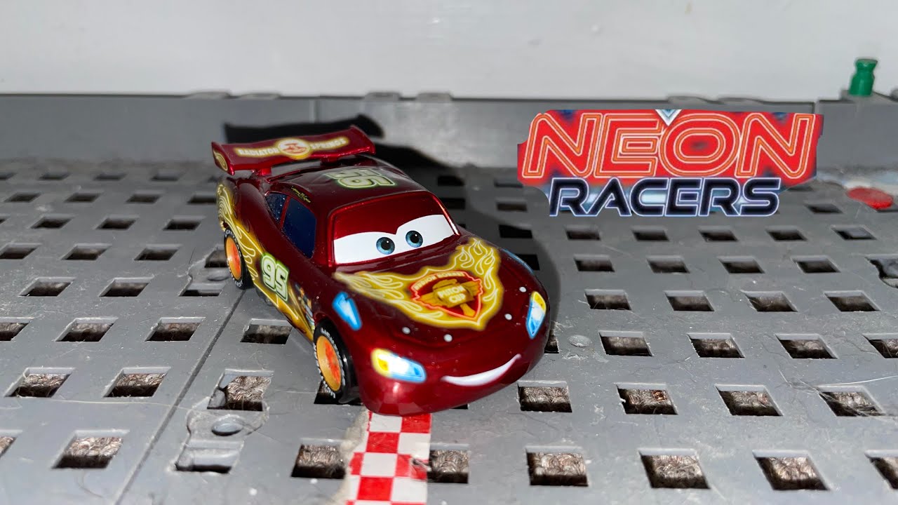 Mattel Pixar Cars 2 Neon Racer Lightning McQueen
