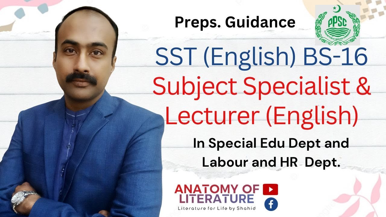 SST English I Lecturer (English) I Subject Specialist (English) Jobs Preps.