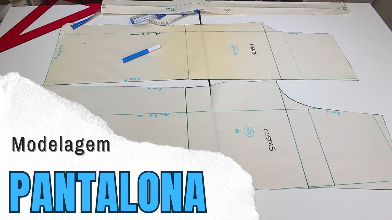 Molde calça pantalona com elástico