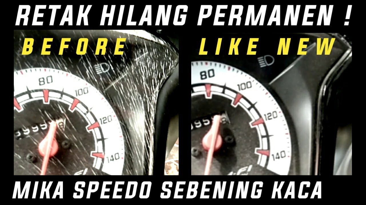 CARA MENGHILANGKAN RETAK KACA, GORES, BURAM MIKA SPEEDOMETER JADI BENING PERMANEN TANPA KE BENGKEL