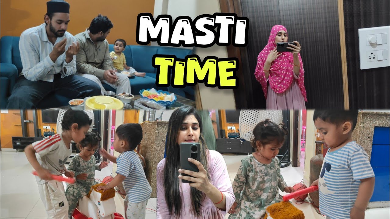 Mastii time with family  ||  new haircut bhut acha laga  || baccho ki mastii