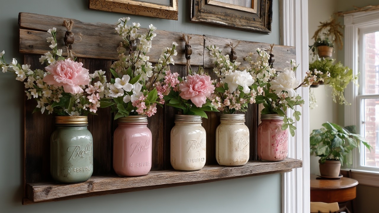 Creative Trash to Treasure Upcycles for Romantic Victorian Inspired Small Space Wall Decor