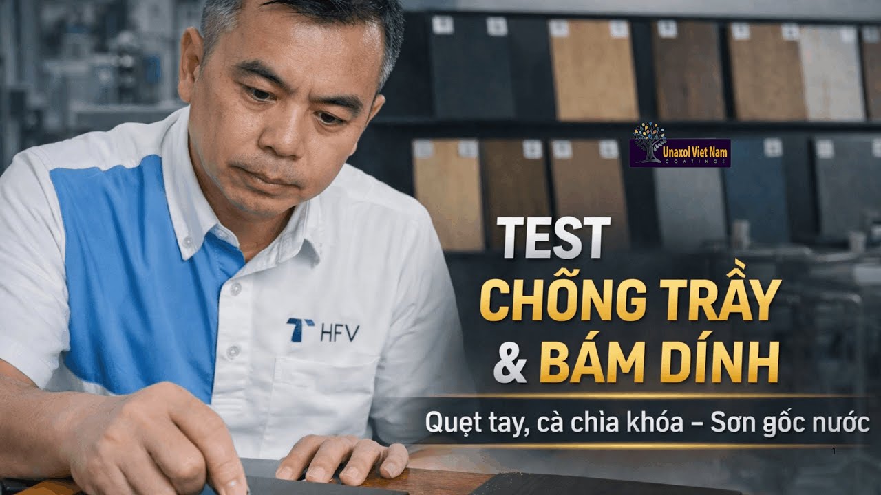 Test chống trầy & bám dính sơn gốc nước: quẹt tay, cà chìa khóa