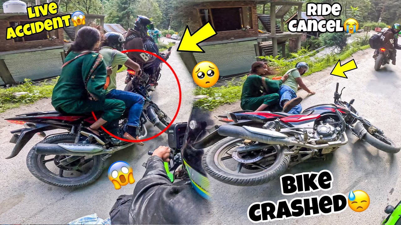 Spiti Ride pe Bike ka crash hogaya😭|| Live Accident😱|| Ride cancel krnii padii😓
