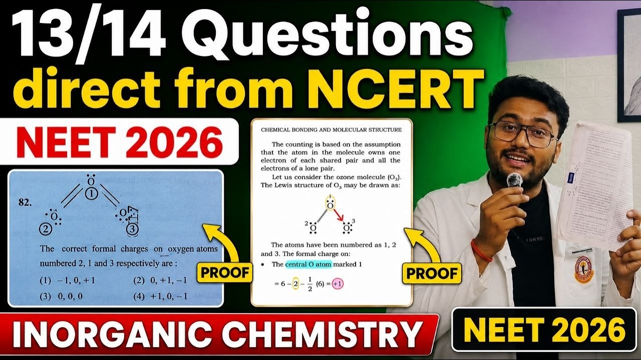 NEET 2026 INORGANIC CHEMISTRY ANALYSIS 🎯All Questions directly from NCERT ✅ #neet2026 #neetchemistry