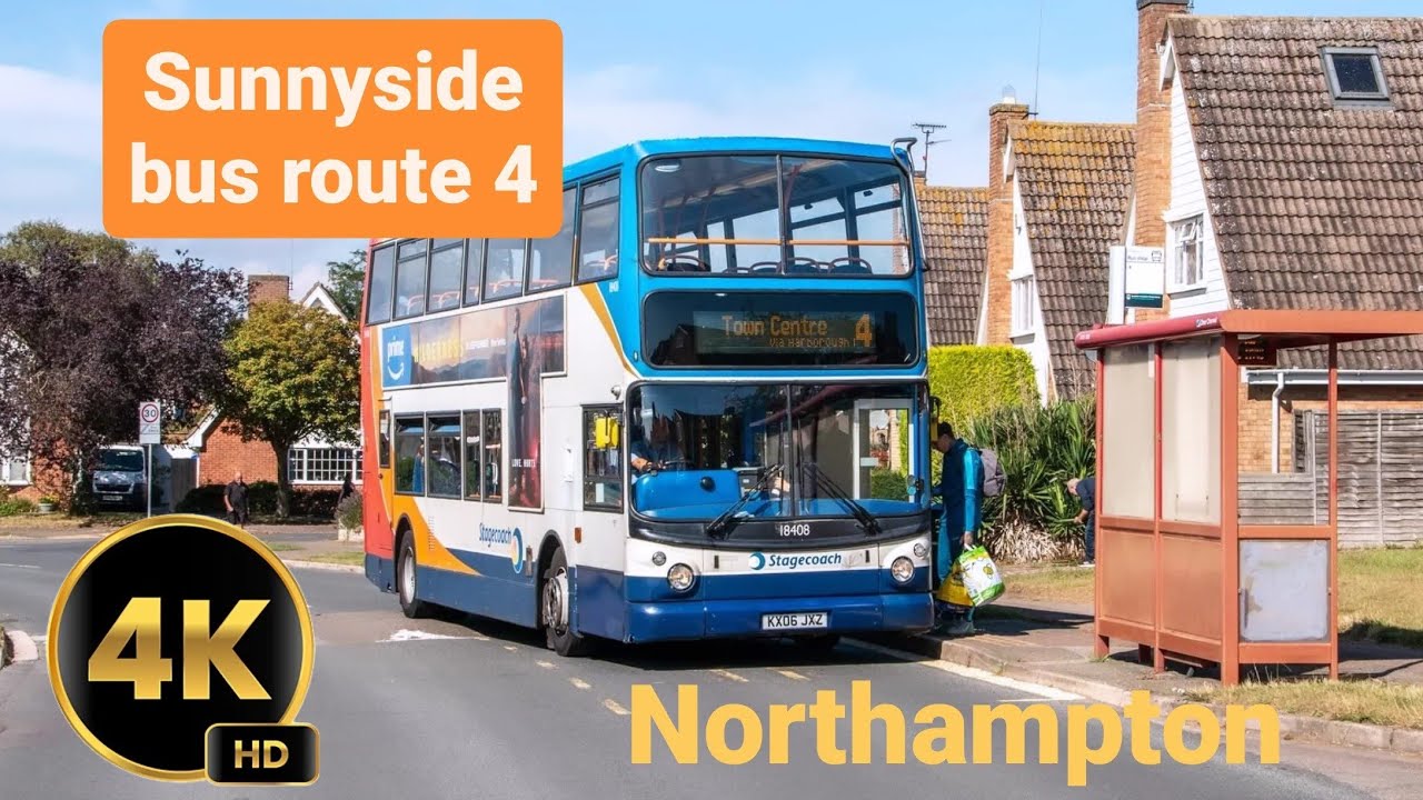Bus route 4 Sunnyside- Town Centre Northampton +Map +Timetable