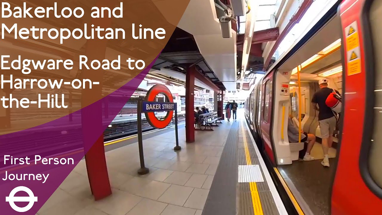 London Underground First Person Journey - Edgware Road to Harrow-on-the-Hill