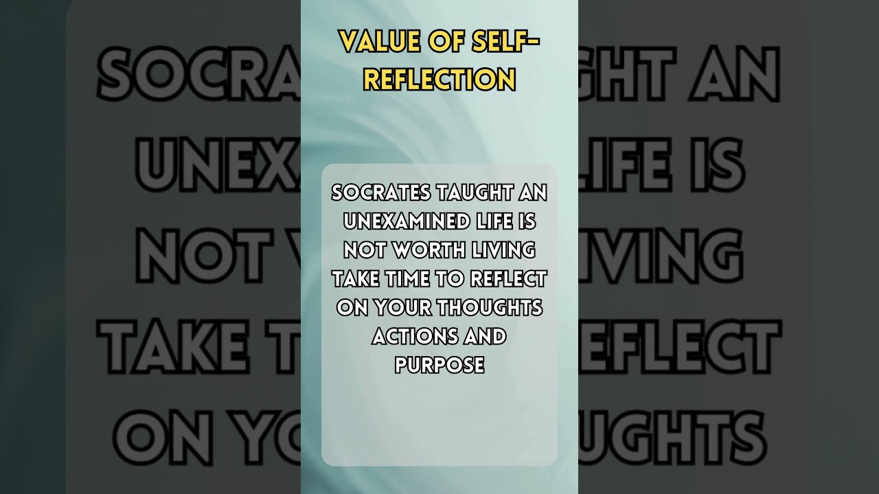 The Worth of Self-Reflection  #philosophy #motivation #quotes
