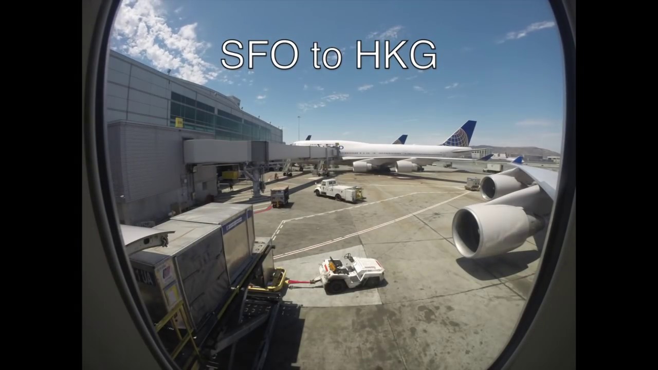 747 San Francisco to Hong Kong in 2 minutes Plane Flight Time Lapse