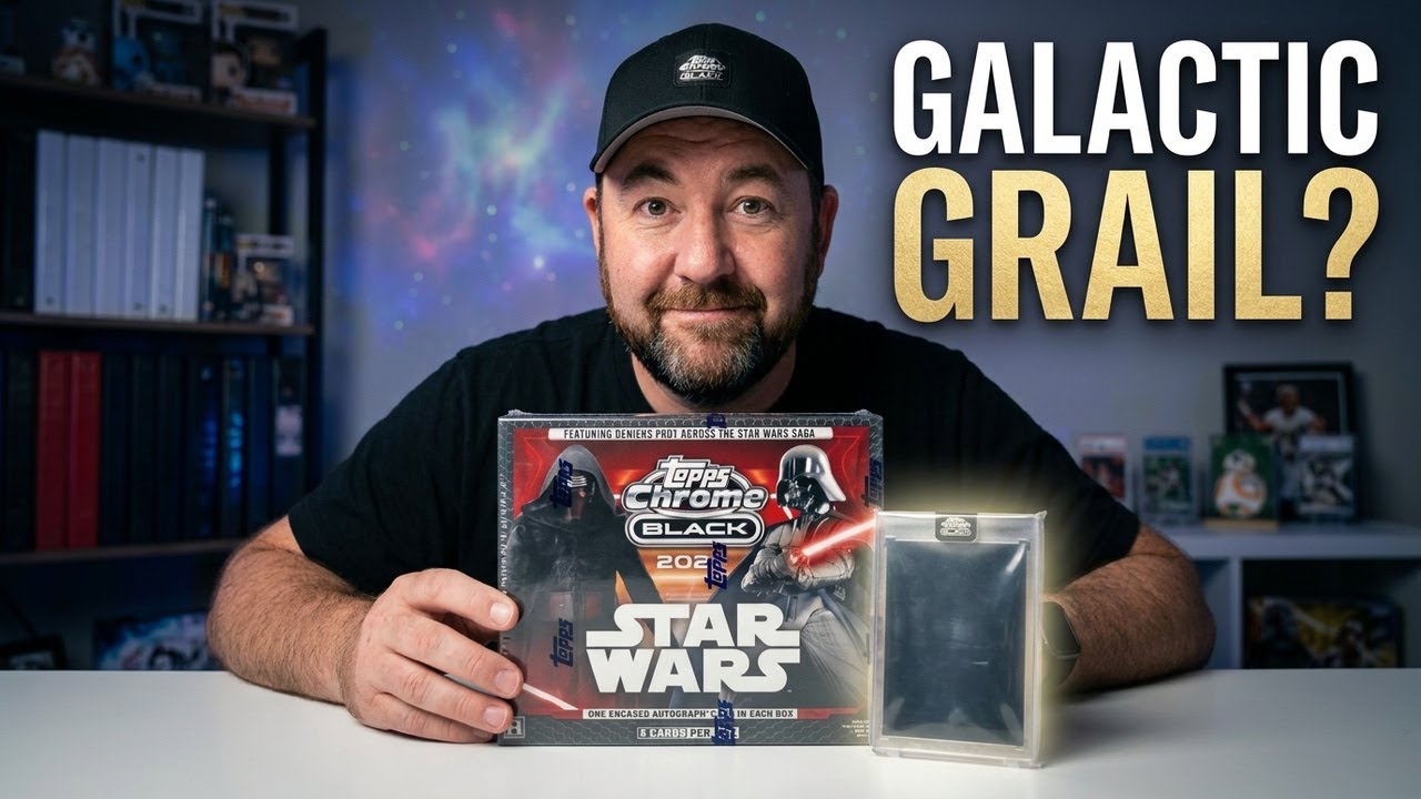 Star Wars Card Break with ENCASED AUTO! | Topps Chrome Black RIPPED! 🚨