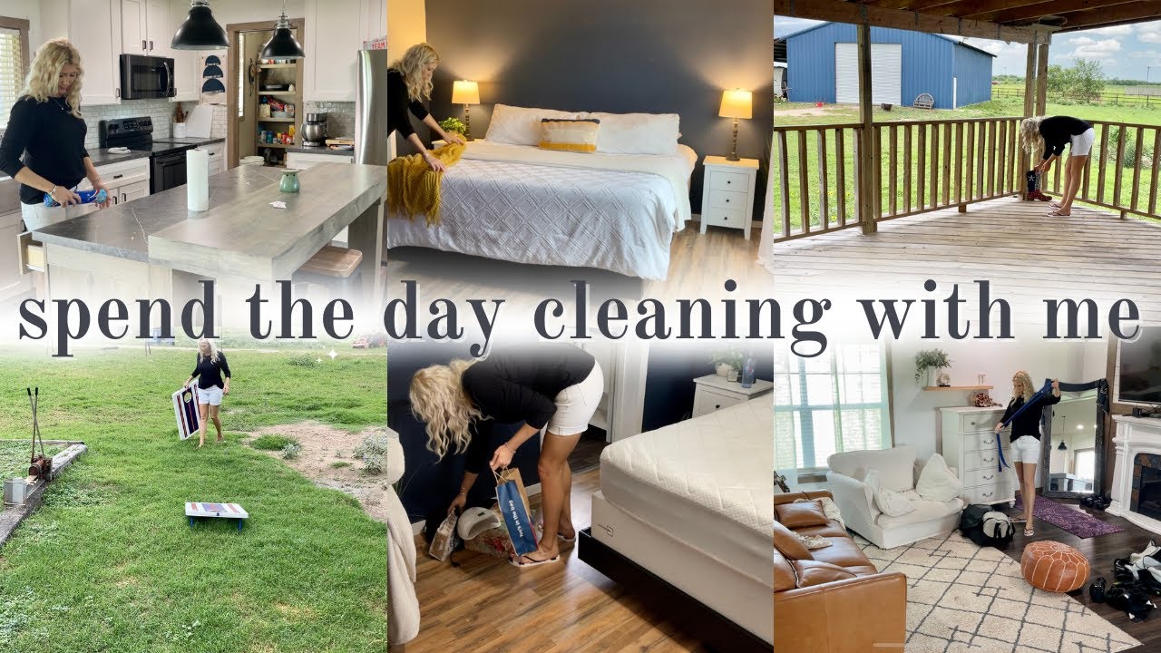 DEEP CLEAN WITH ME | reset my double wide | + cleaning motivation + tips + outside cleaning