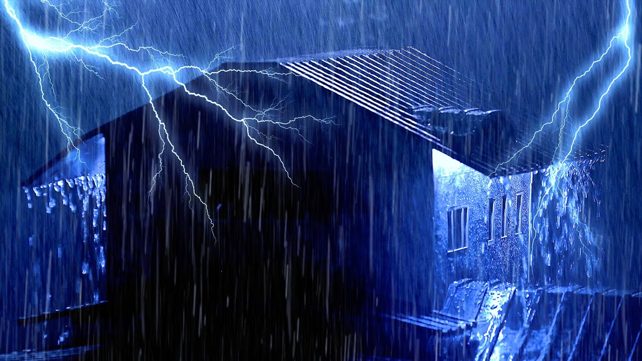 Lluvia Torrencial Y Truenos Bajo Techo De Hojalata - Relájate Y Disfruta Un Sueño Reparador