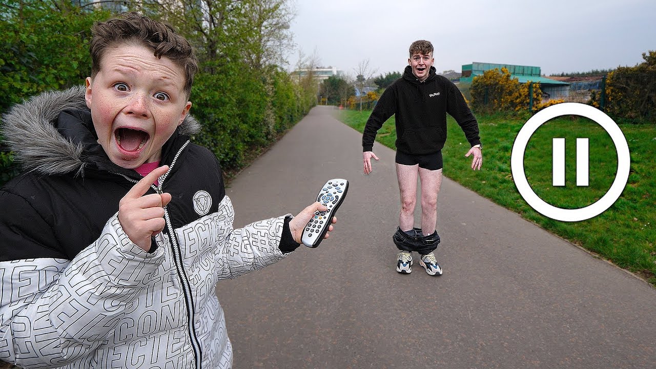 PAUSE CHALLENGE (Brother Vs Brother!!) For 24 HOURS with my LITTLE BROTHER!!