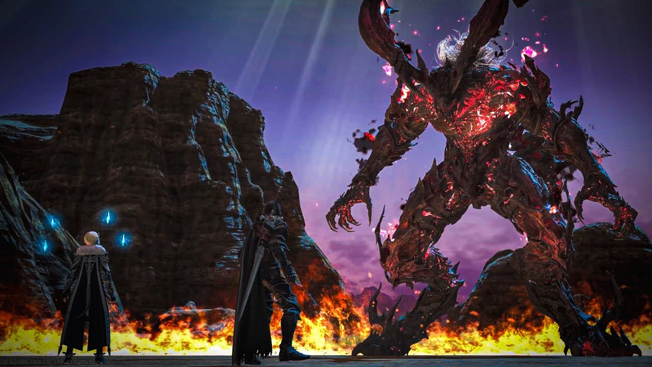 Clive x WoL vs. Ifrit (Full Fight) | Final Fantasy XIV