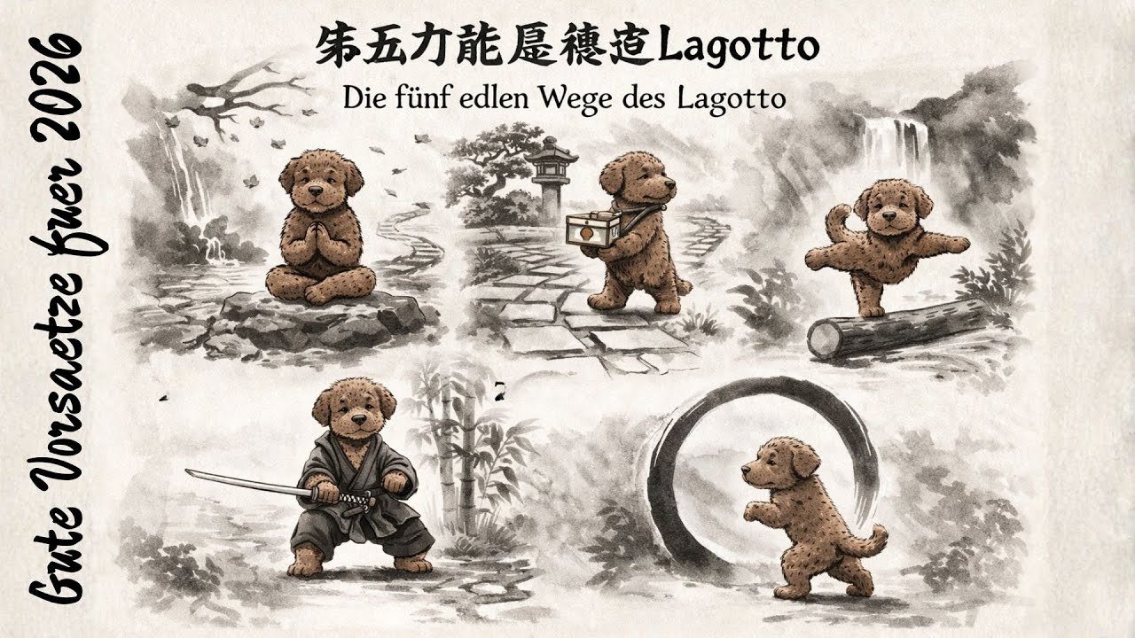 Vorsätze für 2026 -  Zwischen Zen-Philosophie und Jung­hunde-Erziehung