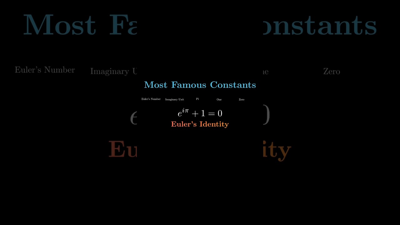 The Most Beautiful Equation #maths #identity