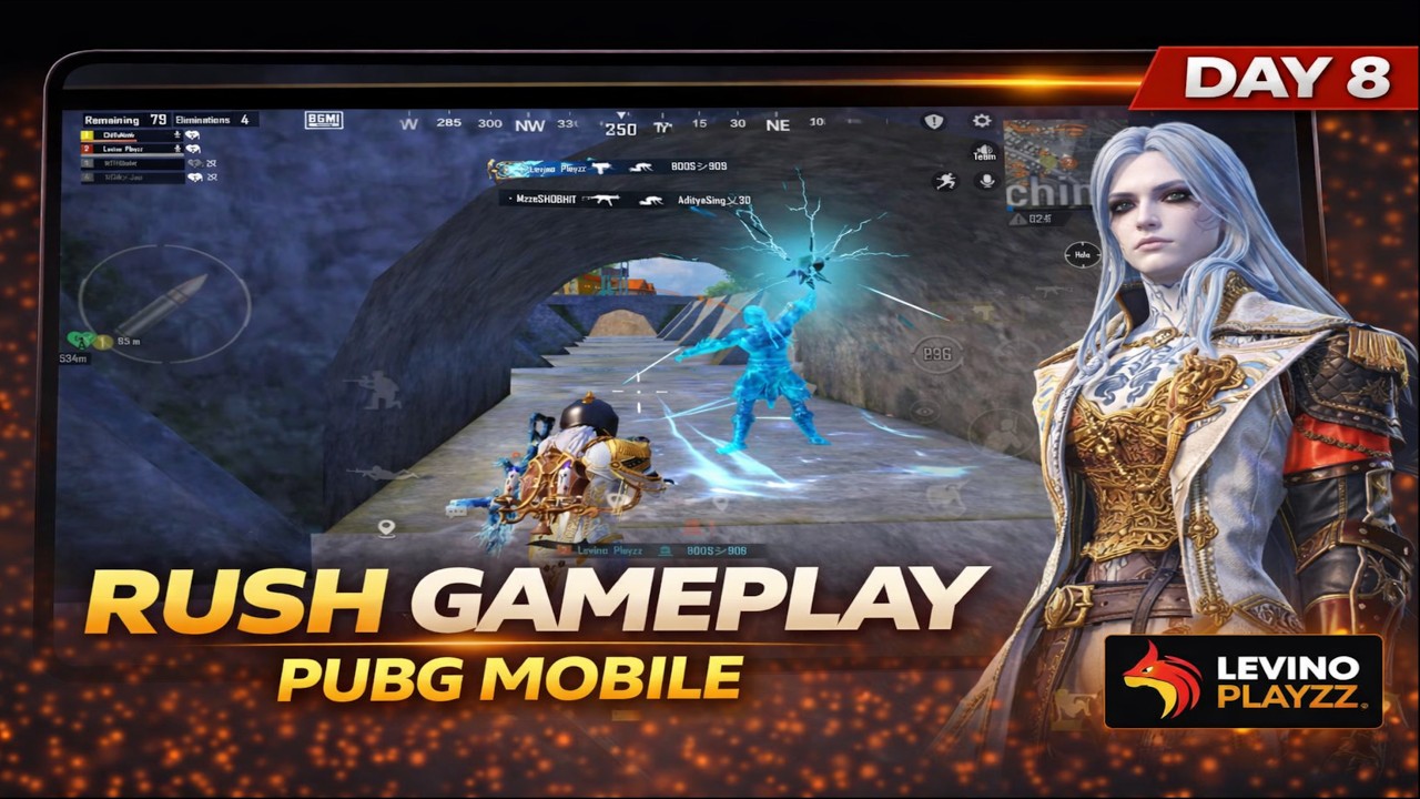 Rush King in PUBG Mobile 👑 | Non-Stop Action DAY-8