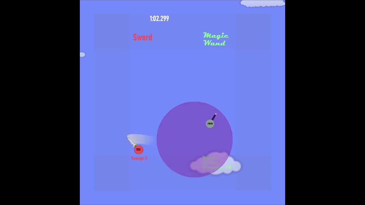 Sword vs Magic Wand #weaponball #earclacks #simulation #fight #algodoo