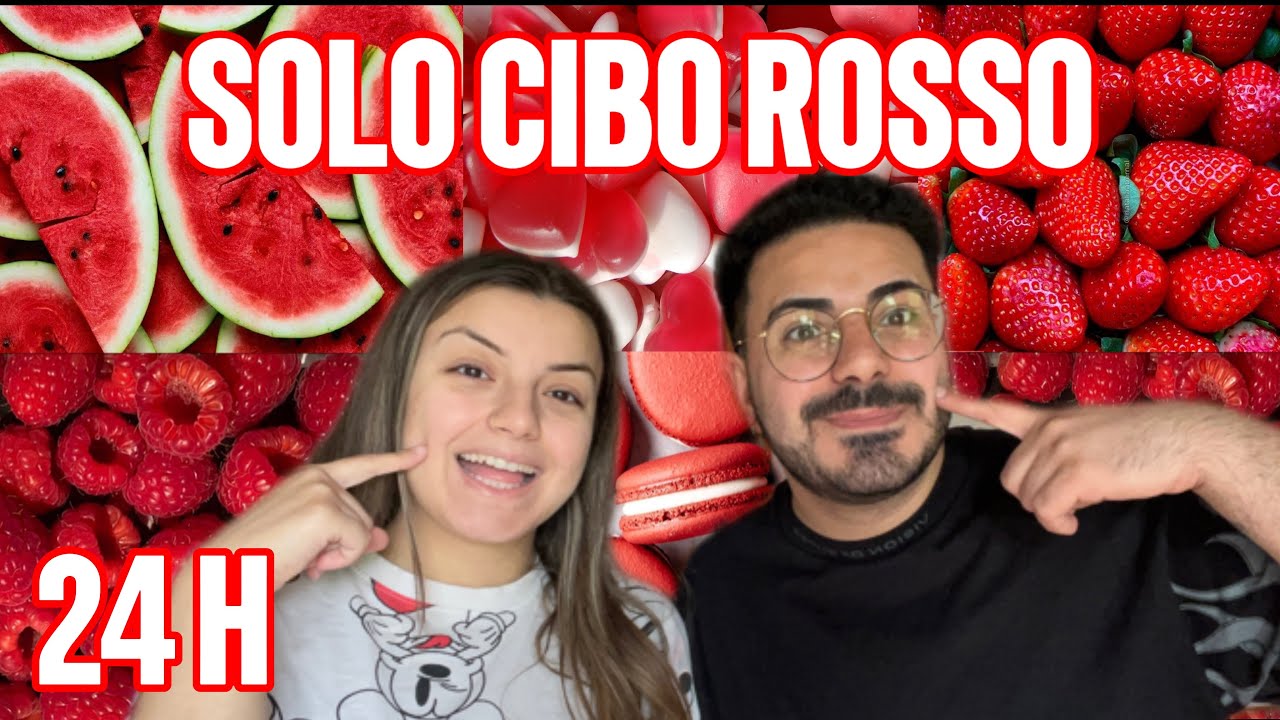 MANGIAMO SOLO CIBO ROSSO PER 24 H 🍒🍉