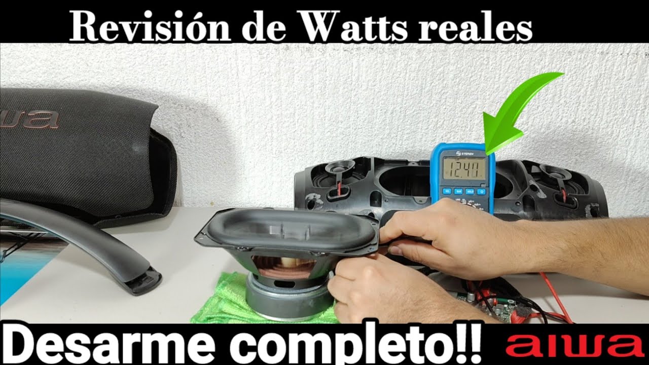 ¡Desarme completo! AIWA PARTY POWER BOOMBOX (AWH51BT)  revisión de potencia real del SUBWOOFER🔥🫰