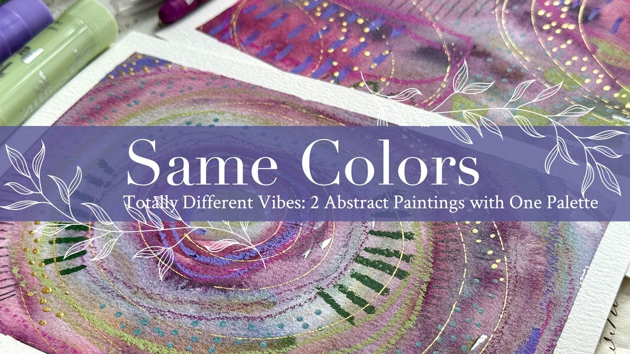 Same Colors, Totally Different Vibes: 2 Abstract Paintings with One Palette