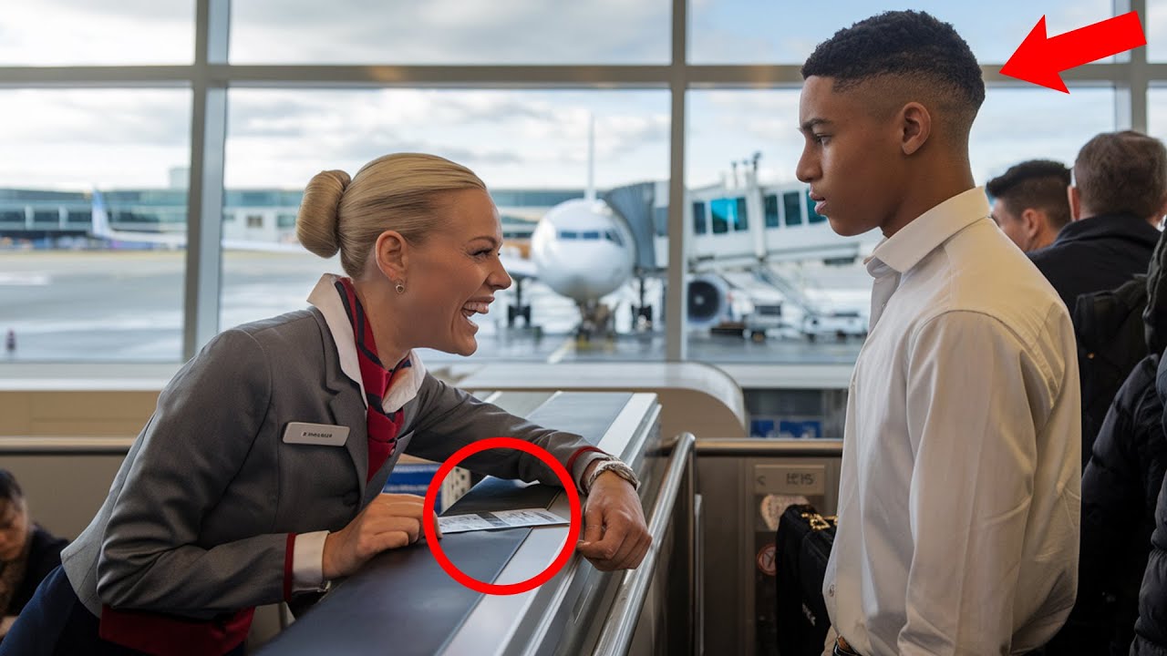 Flight Attendant Laughs at Black Teen’s Ticket — Not Knowing He’s the Airline Owner’s Only Son...