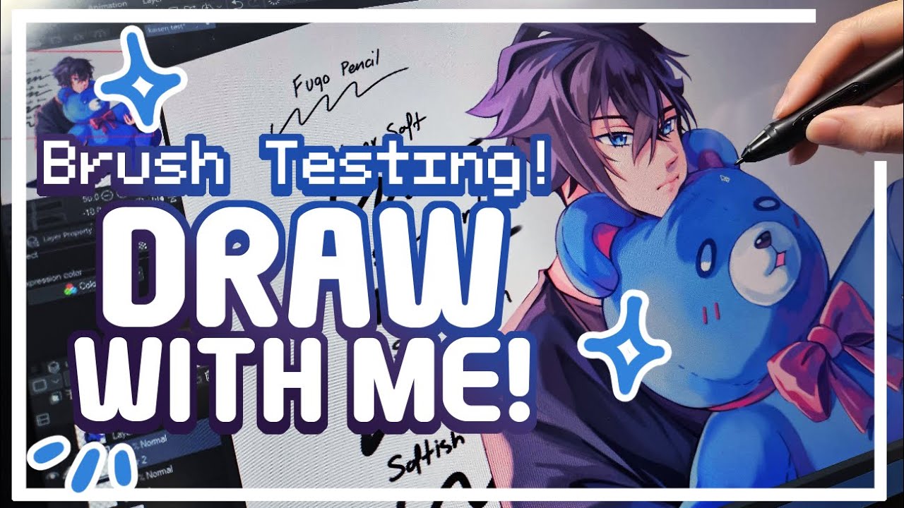 Testing Brushes! A LONG Draw With me!