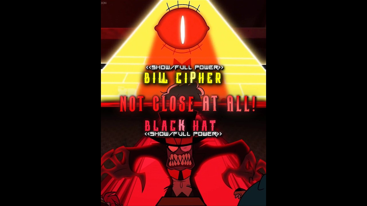 Bill cipher vs Black hat is NOT CLOSE!! #gravityfalls #villainous #cartoon #fypシ #debate #scaling