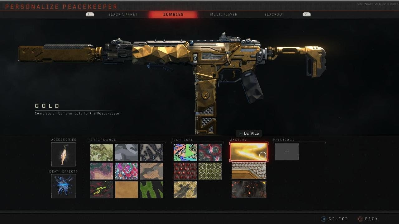 Bo4 zombies all mastery camo for all weapons