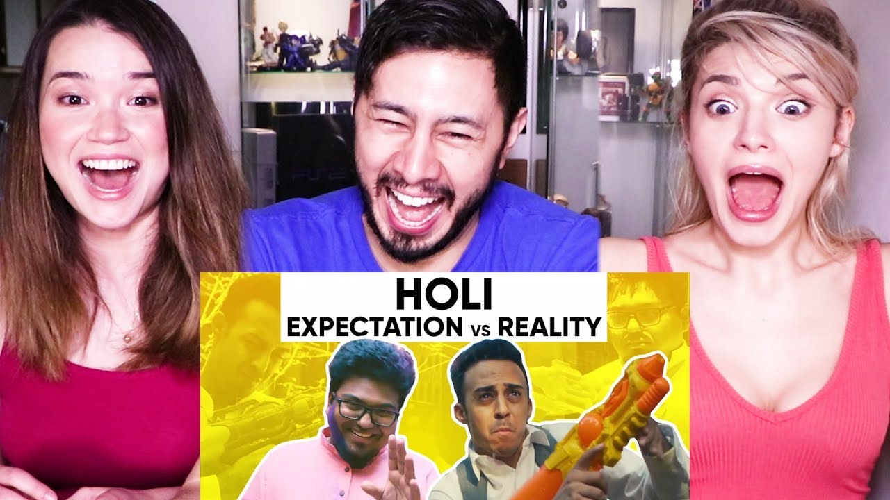 HOLI: EXPECTATIONS vs REALITY | Jordindian | Reaction!