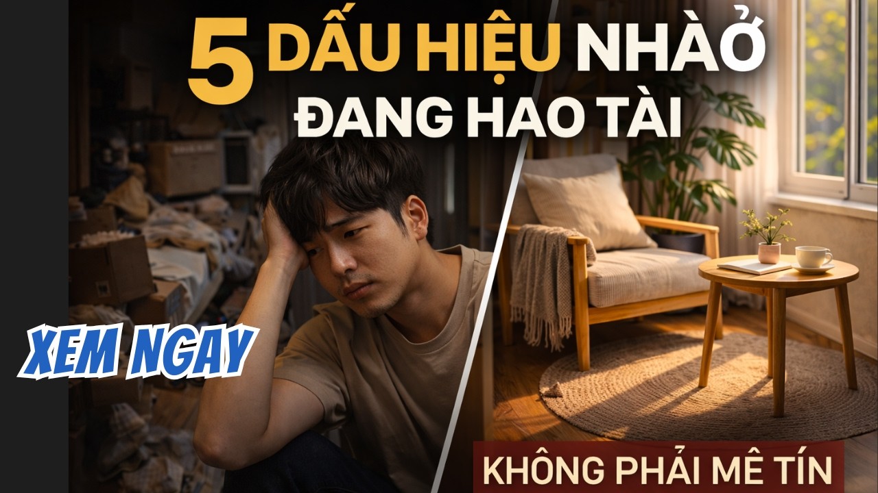 5 DẤU HIỆU NHÀ ĐANG “HAO TÀI” (Phong thủy dưới góc nhìn khoa học – tâm lý – thói quen sống)
