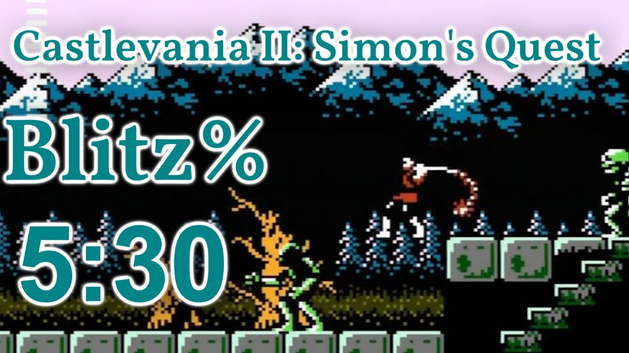 Castlevania II: Simon's Quest Blitz% Speedrun 5:30 (бывший мировой рекорд)