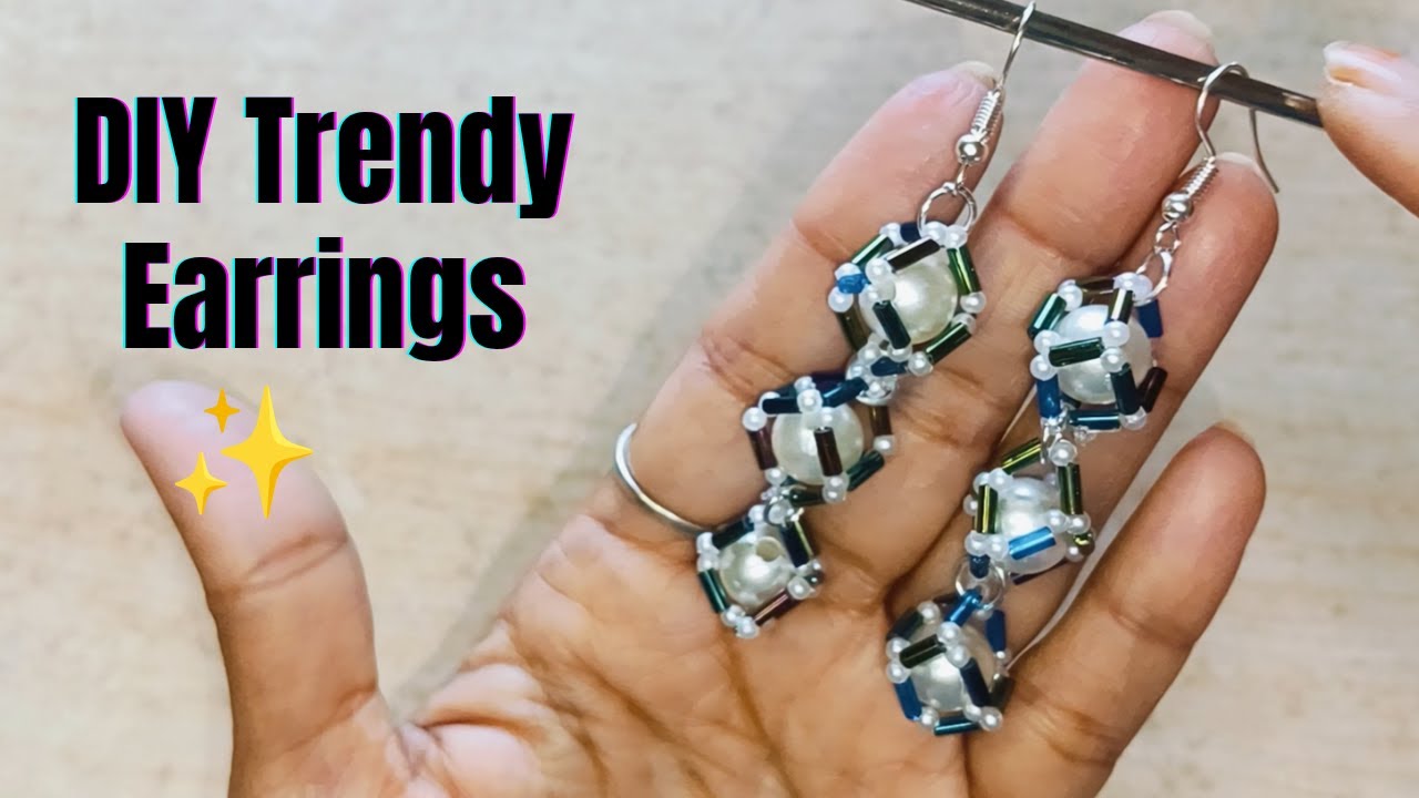DIY Trendy Pearl Earrings ✨ | Step by Step Easy Tutorial