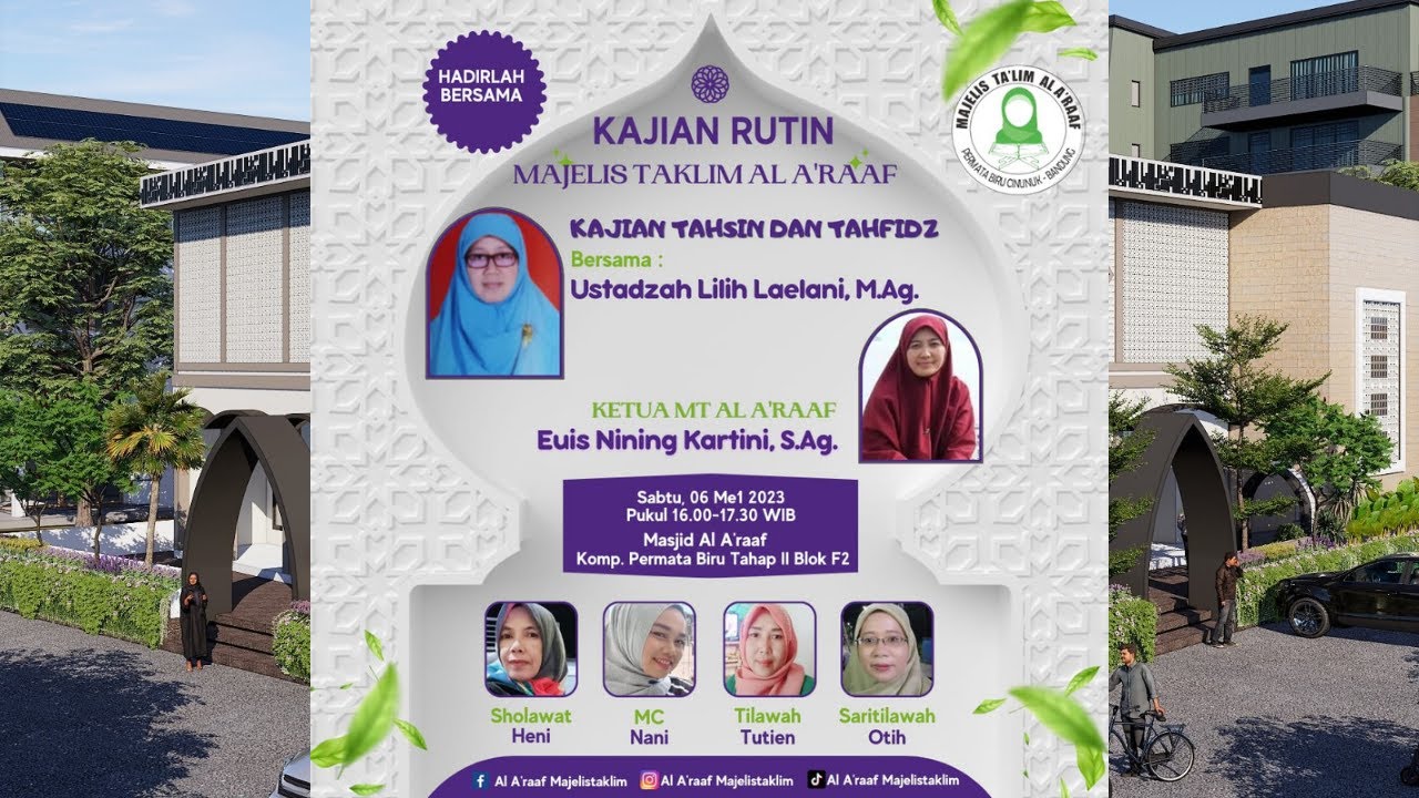 PENGAJIAN PEKANAN MT AL-A'RAAF | Tahsin dan Tahfidz bersama Ustdzh Lilih Laelani, M.Ag. 06/05/2023