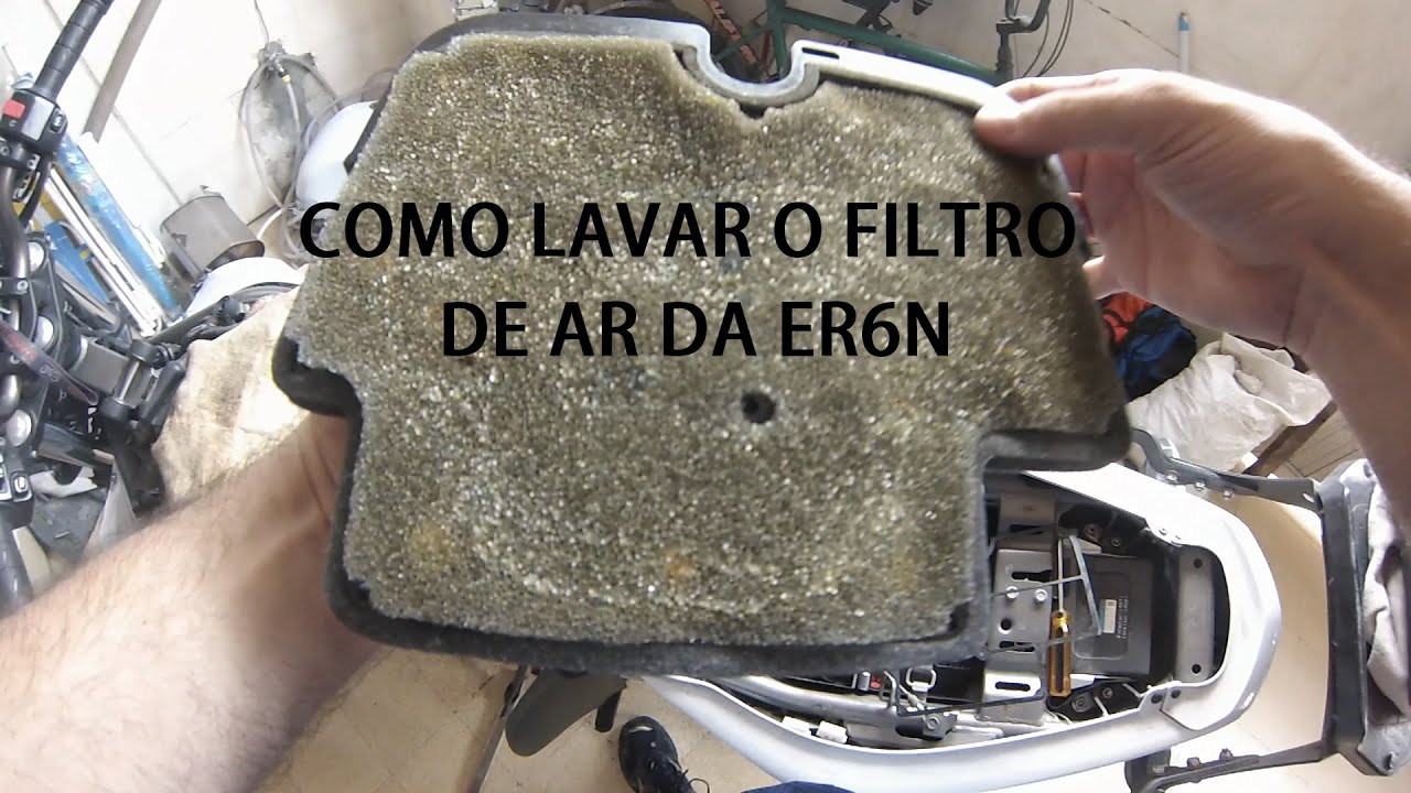 Como trocar (lavar) o filtro de ar da ER6N.