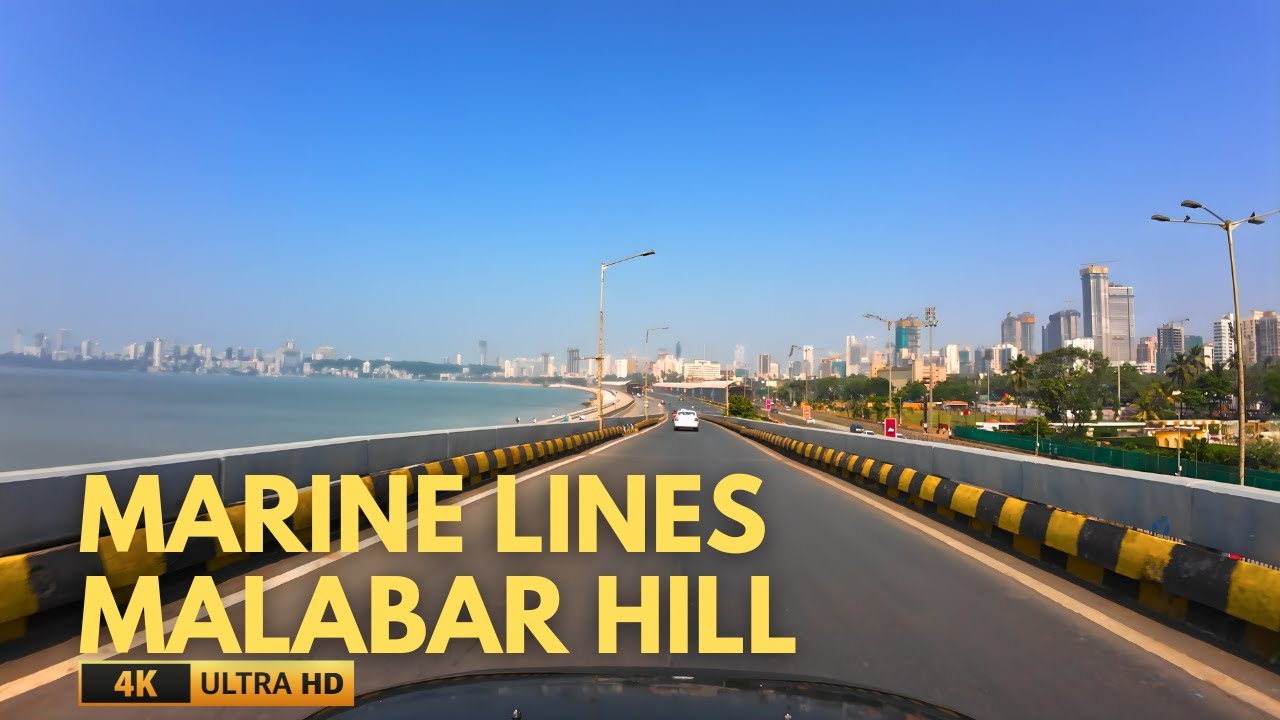Mumbai Rush Hour Drive 4K | Marine Lines to Malabar Hill Club via Babulnath, Nepean Sea Road