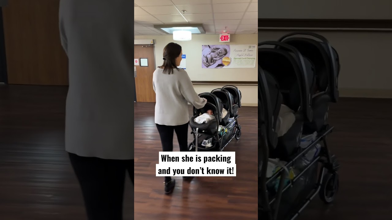 The angle changes everything! 🤣 Love this peg perego stroller! #triplets #mom #babies #cute