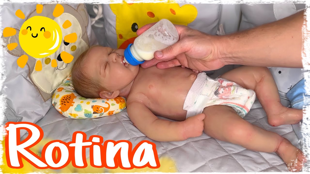 ULTRA REALISTA BEBÊ REBORN SILICONE SÓLIDO ROTINA DA MANHÃ PAPAI REBORN