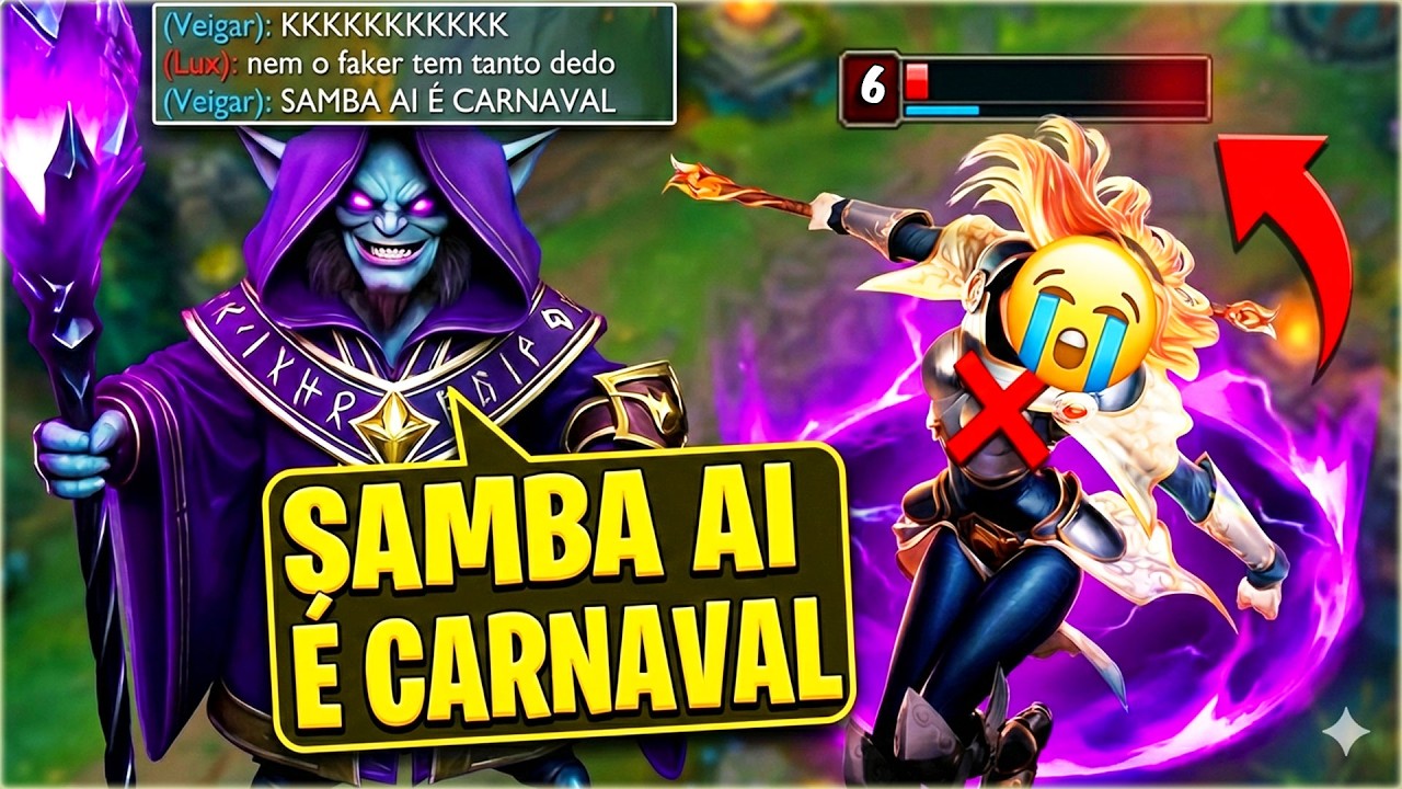 ELA DESISTIU DO LOL! 😱 FIZ A LUX SAMBAR COM MEU VEIGAR MID: 