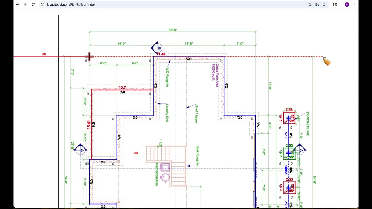 inputting basement plan in plan builder