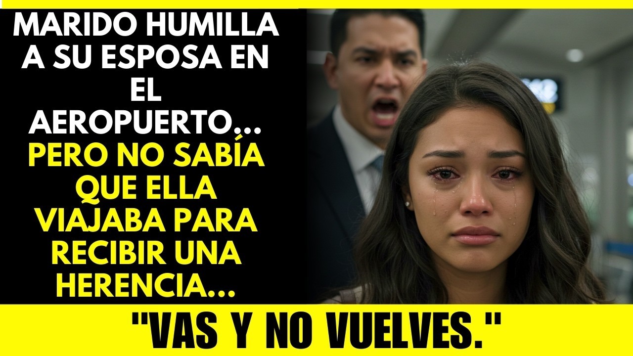 MARIDO HUMILLA A SU ESPOSA EN EL AEROPUERTO…PERO NO SABÍA QUE ELLA VIAJABA PARA RECIBIR UNA HERENCIA