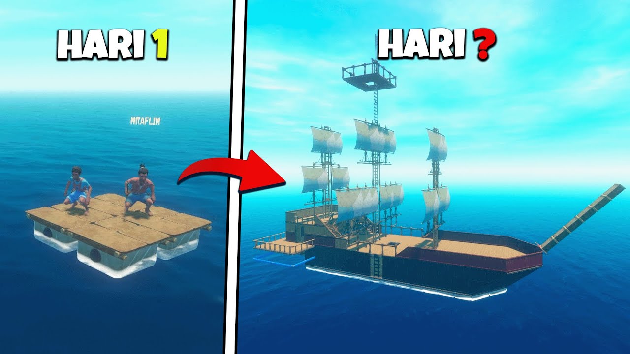 Gue Membuat Rakit KECIL Menjadi KAPAL BAJAK LAUT (RAFT Mod)
