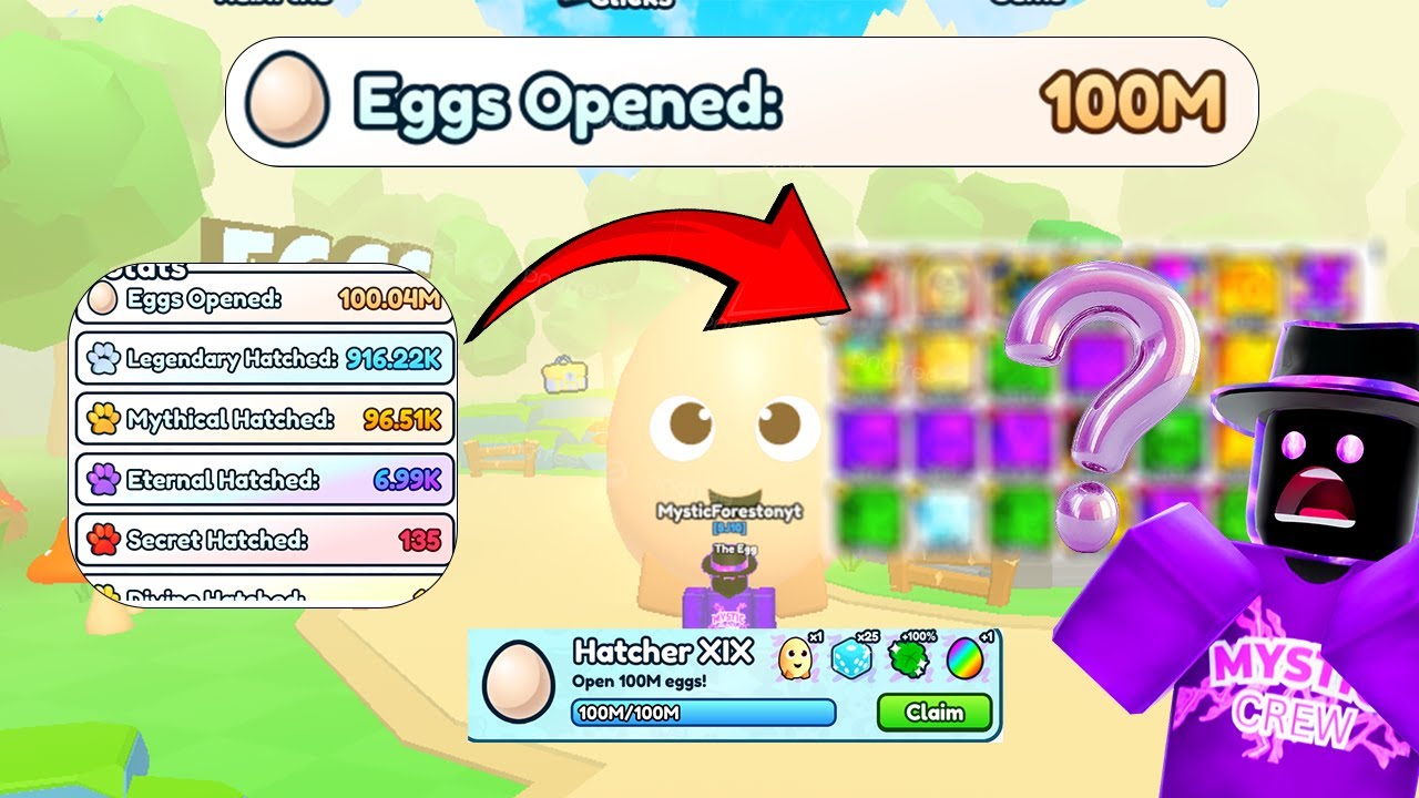 I OPENED OVER 100 MILLION EGGS AND GOT THIS??? IN REBIRTH CHAMPIONS ULTIMATE!!! (Roblox)