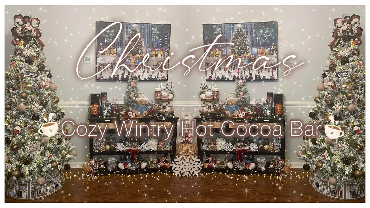 ☕️Cozy Christmas Hot Cocoa Bar•Christmas Tree Decorating•Decorating For Christmas🎄