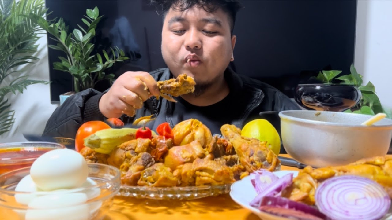 Very Spicy Chicken🍗Curry with 2King Chilli🌶️🌶️ @SP-mukbangofficial98 