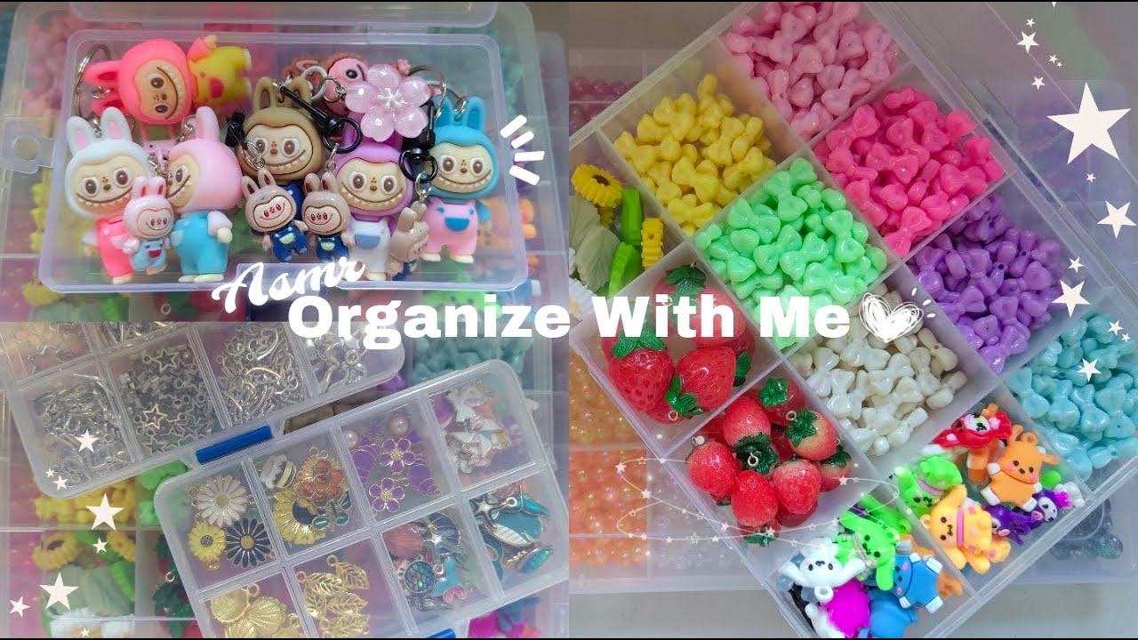 ASMR Organizing & Restocking Beads | Labubu & Sanrio Doll Haul ✨Satisfying Bead Restocking 🎀