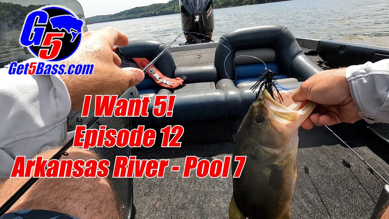 Arkansas River - Pool 7 Bass Fishing - I Want 5! Episode 12 #arkansasbassfishing #arkansasriver #jig